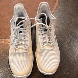 adidas Cream and Black Athletic Shoes